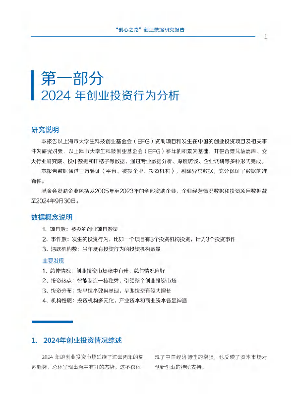 “创心之路”创业数据研究报告（2024）